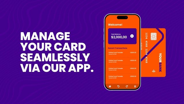 Banking Credit Card App Promotion Template