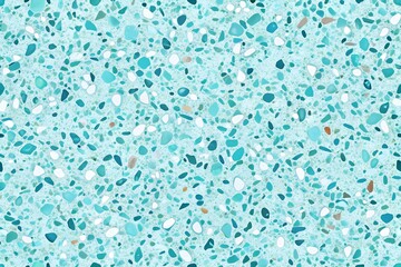  Light aqua terrazzo background with white and blue stone fragments, offering a refreshing and clean look for minimalist or modern design.