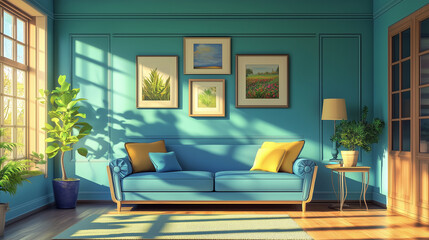 リビングと芸術品