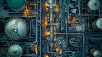 Aerial View of Sustainable Biofuel Production Facility
