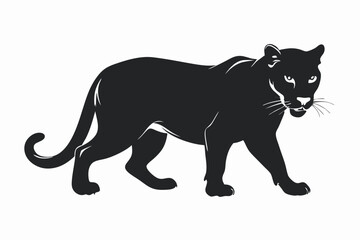 Obraz premium Stealthy Cougar Silhouette Design