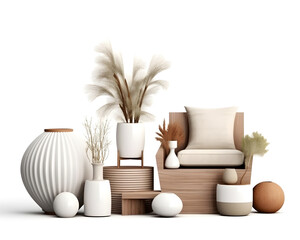 interior design concept home modern architecture furniture object idea generative Ai.