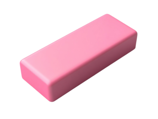 Pink Eraser isolated on transparent background