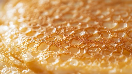 A detailed close-up of Thai coconut pancakes with a soft center and crispy edges
