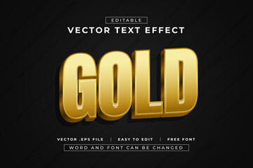 Obraz premium Gold 3D Editable text effect style