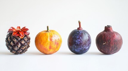 A group of fruit sitting next to each other on a table or surface