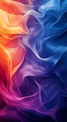 Obraz premium Colorful Abstract Waves Pattern: Vibrant Flowing Design with Red, Orange, Blue, and Purple Hues - Dynamic Visual Art for Background or Decorative Use, Generative AI