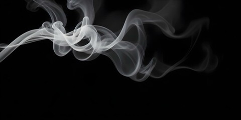 Fototapeta premium Wispy white smoke swirling create with ai