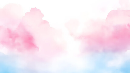 watercolor pastel pink with tranquil sky blue