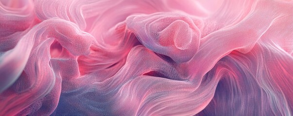 Fototapeta premium Pink ribbon for breast cancer awareness. Generative AI image