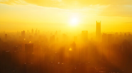 Fototapeta premium sunrise over the city