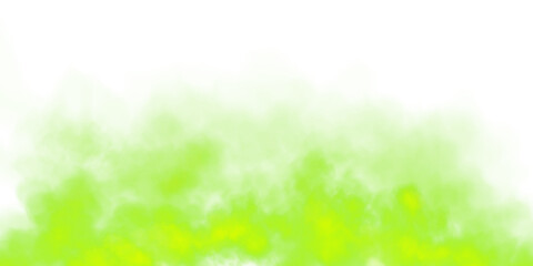 Fantastic green smoke. Magic smoke. Smog cloud on podium or stage. Fog vapor over ground or water surface, magic haze. PNG.
