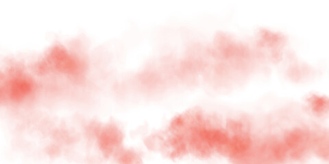Fototapeta premium Fantastic red smoke. Magic smoke. Smog cloud on podium or stage. Fog vapor over ground or water surface, magic haze. PNG.
