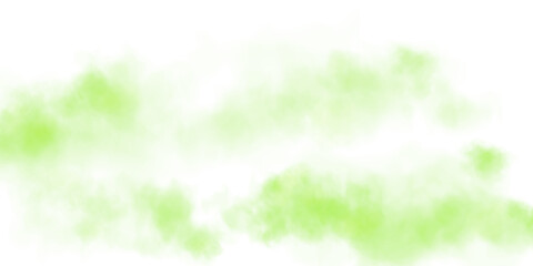 Fantastic green smoke. Magic smoke. Smog cloud on podium or stage. Fog vapor over ground or water surface, magic haze. PNG.
