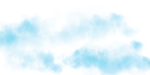 Fantastic blue smoke. Magic smoke. Smog cloud on podium or stage. Fog vapor over ground or water surface, magic haze. PNG.