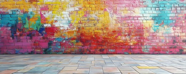 graffiti wall abstract background, idea for artistic pop art background backdrop, Generative AI