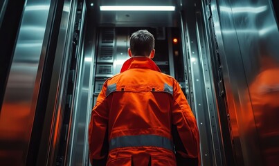 Skilled Elevator Technician Mastering Installation and Repair of Lift Systems, Generative AI