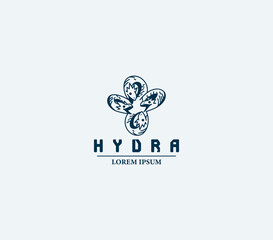 Elegant Hydra logo with a mythical twist &ndash; ideal for unique branding, fantasy themes, and bold identity designs.