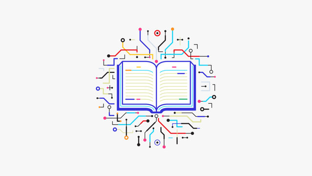 AI intelligence knowledge learning concept graphic vector background