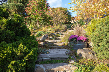 Garden Pathway in Autumn
