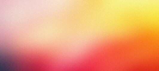 Obraz premium Vibrant summer color gradient background grainy orange blue yellow white noise texture banner retro poster header cover design 