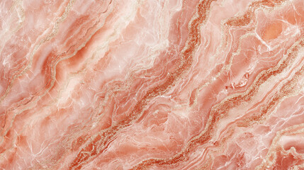 Rose gold marble texture with flowing abstract patterns