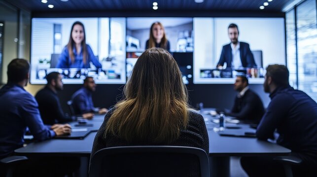 Virtual Meeting with Remote Participants in a Workspace