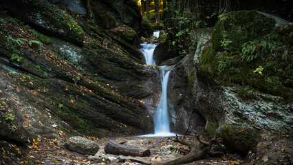 waterfall in the mountains