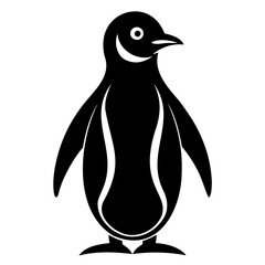 Penguin Black silhouette vector illustration without background
