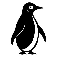 Penguin Black silhouette vector illustration without background