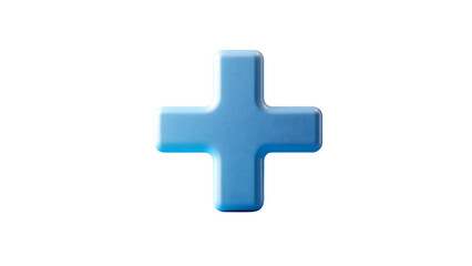 Obraz premium blue cross isolated on white