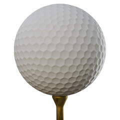 Golf ball isolated in transparent background 