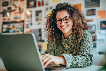 A small business owner using social media and digital marketing strategies to promote their products and services online, illustrating the entrepreneurial spirit and innovation 