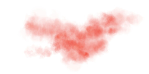 Fantastic red smoke. Magic smoke. Smog cloud on podium or stage. Fog vapor over ground or water surface, magic haze. PNG.
