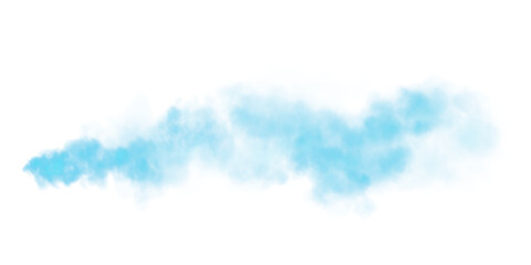 Fantastic blue smoke. Magic smoke. Smog cloud on podium or stage. Fog vapor over ground or water surface, magic haze. PNG.

