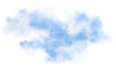 Fantastic blue smoke. Magic smoke. Smog cloud on podium or stage. Fog vapor over ground or water surface, magic haze. PNG.
