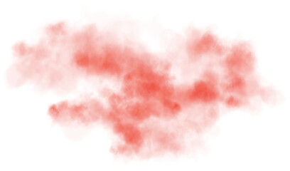 Fantastic red smoke. Magic smoke. Smog cloud on podium or stage. Fog vapor over ground or water surface, magic haze. PNG.

