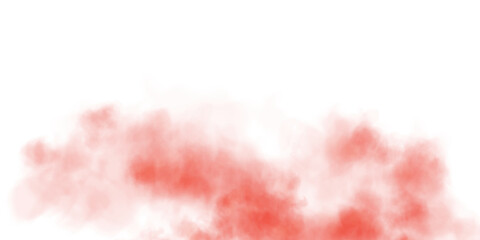 Fantastic red smoke. Magic smoke. Smog cloud on podium or stage. Fog vapor over ground or water surface, magic haze. PNG.
