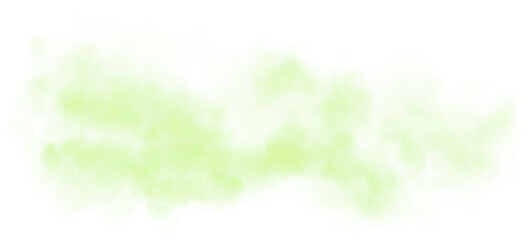 Fantastic green smoke. Magic smoke. Smog cloud on podium or stage. Fog vapor over ground or water surface, magic haze. PNG.  © Orange Sky