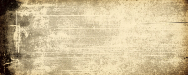Old, vintage grunge background with a faded newspaper texture, sepia tone, distressed edges, and rough lines.