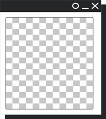 Checkered Window Tabs with Modern Browser Icon Element