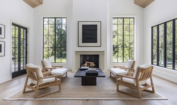 Modern Living Room with Natural Light and Minimalist Design
