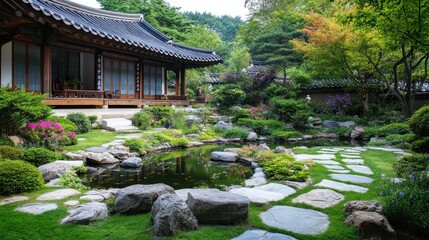 Serene Japanese Garden Landscape