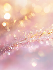 Obraz premium Pink and Gold Glitter Bokeh Background