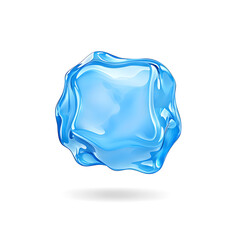 Fototapeta premium 3D Peace of ice isolated on white