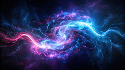 Fototapeta premium Abstract illustration of electric smoke swirling with vibrant colors