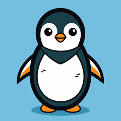 Obraz premium Penguin Vector Art Silhouettes Minimalist and Fun Animal Illustration