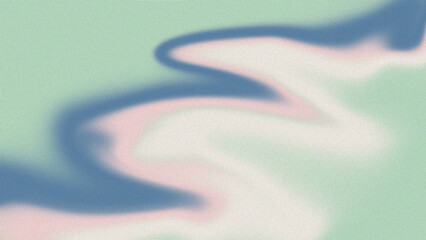 Obraz premium A soft, pastel abstract gradient with flowing shades of green, pink, and blue, creating a dreamy, calming effect with smooth, curving lines