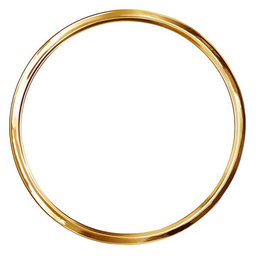Gold circle frame. Hand Drawn geometric