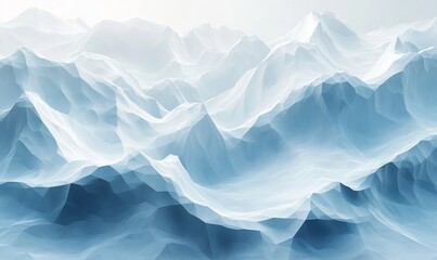 Obraz premium Abstract White Polygon Textured Surface with Geometric Shapes and 3D Mountain-like Terrain for Modern Design and Background Concepts, Generative AI